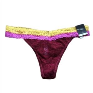 Metaphor Tricolor Lace Thong Panties NWT